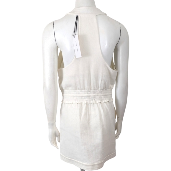 Rebecca Minkoff Sleeveless Racerback Mini Dress Womens Large White NEW Y2k - Picture 7 of 15